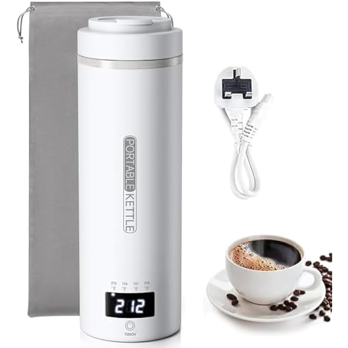 DMG TECH Travel Electric Kettle 500Ml Portable Kettle With 4 Variable Presets Hot Water Boiler 304 Stainless Steel With Auto ShutOff Mini Coffee Kettle Suitable For Tea Coffee Baby Milk Powder - Image 1