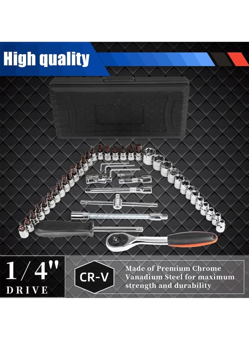 Mechanic Tools Kit for Automotive Repair - 46 Pieces - 32x19.5x18 cm - Black - Image 5