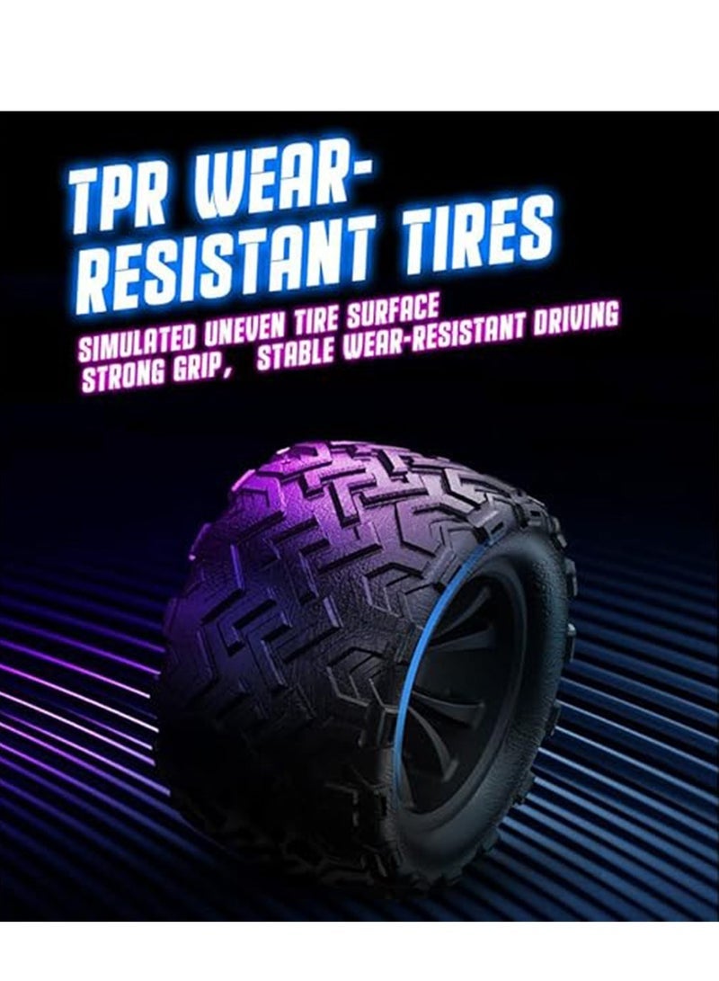 إكستريم 1/14 مقياس XTREME SPEED 9002E لجميع التضاريس 4WD RC سيارة 40 كم / ساعة محرك عالي السرعة بدون فرش ، جهاز تحكم عن بعد 2.4 جيجا هرتز ، شاحنة سباق للطرق الوعرة مقاومة للماء للبالغين والأطفال هواية الصف مع صدمات معدنية ، إطارات مضادة للانزلاق وفروق مزدوجة - Image 3