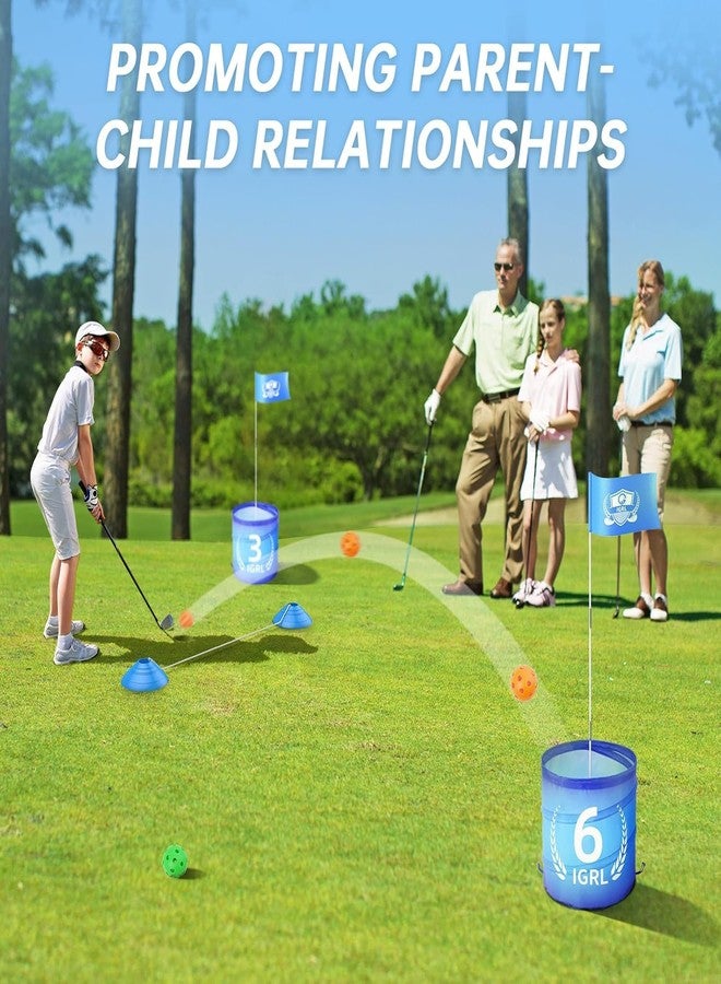 IGRL Golf Yard Game - 6 Holes Backyard Golf Games for Adults, Golf Chipping Game Set with Balls, Carry Bag, Flag & Obstacles, Outdoor Indoor Golf Gifts for Men Lawn, Beach, Camping, Park, Hotel - Image 5