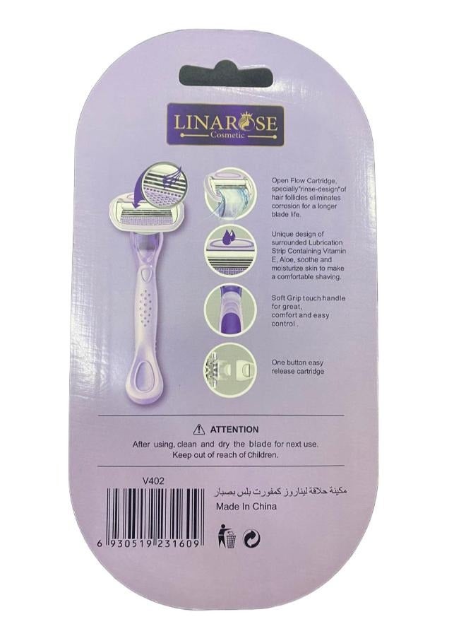لينا روز مكينة حلاقة ليناروز ميني ترفل بصبار 4 شفرات - Image 2