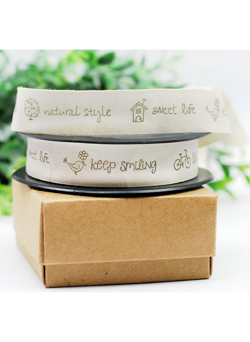 Bimotif - Cotton ribbon, sweet life, 2 cm 20 meters - Image 1