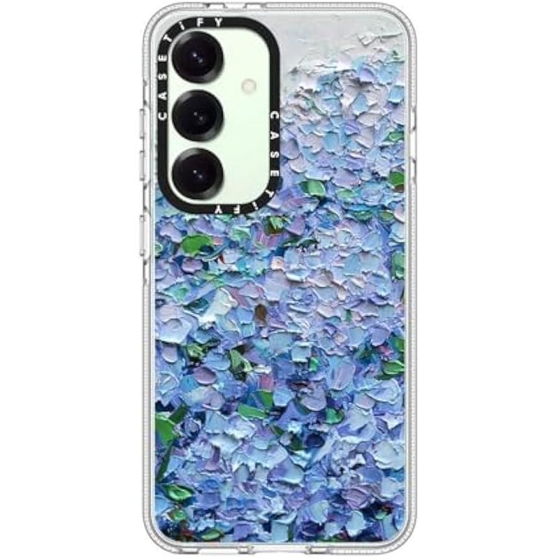 Casetify Magnetic Clear Galaxy S25 Case 【Compatible with Magsafe】 - Nantucket Blue Hydrangeas - Image 3