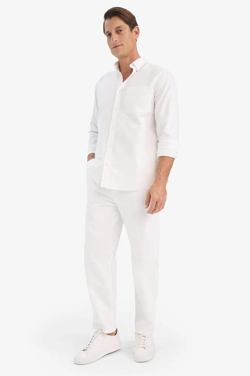 Defacto  Cotton Wide Leg Elastic Waist Jeans for Men | Best Price UAE
