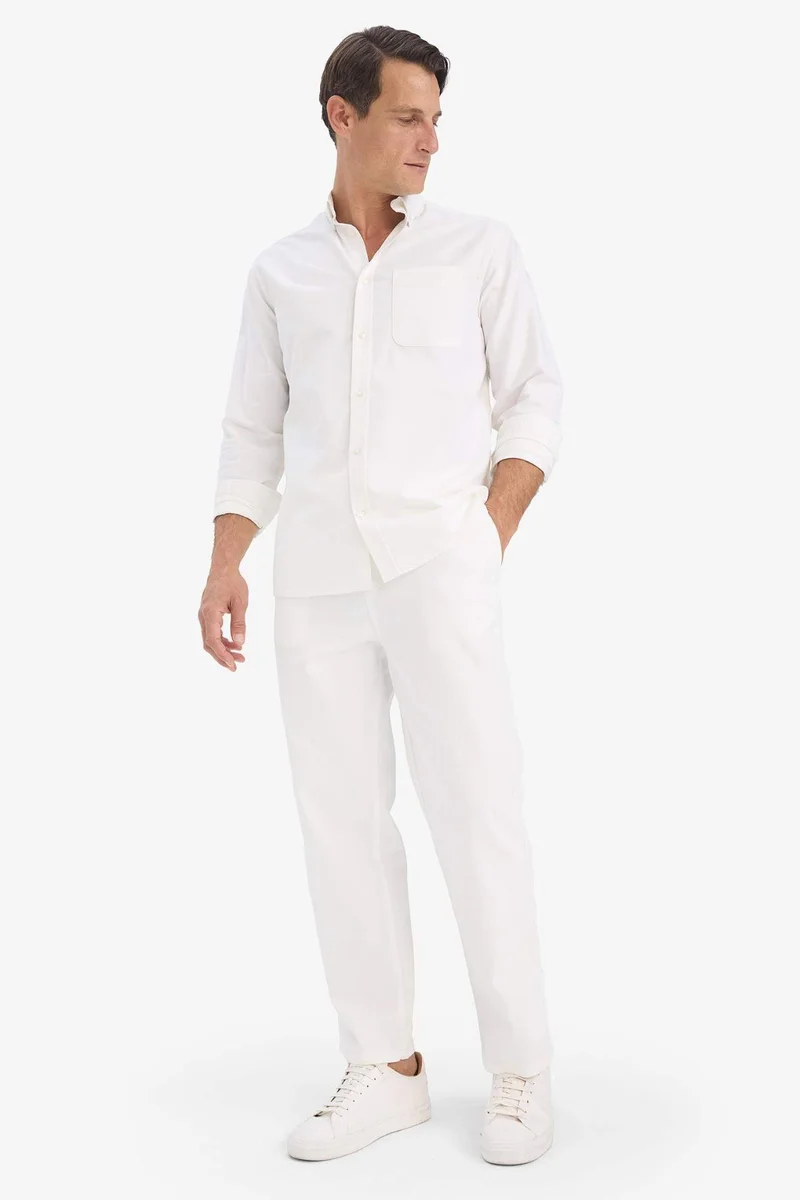Defacto  Cotton Wide Leg Elastic Waist Jeans for Men | Best Price UAE