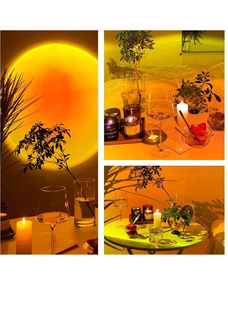 كابتن تيك Sunset Lamp Projection, 16 Colors Changing Lamp Projector Rainbow Night Light Sunlight Lamp Room Decor 360 Degree Rotation for Decorations Photography/Party/Bedroom/Home Decor Sunset Lamps - Image 2