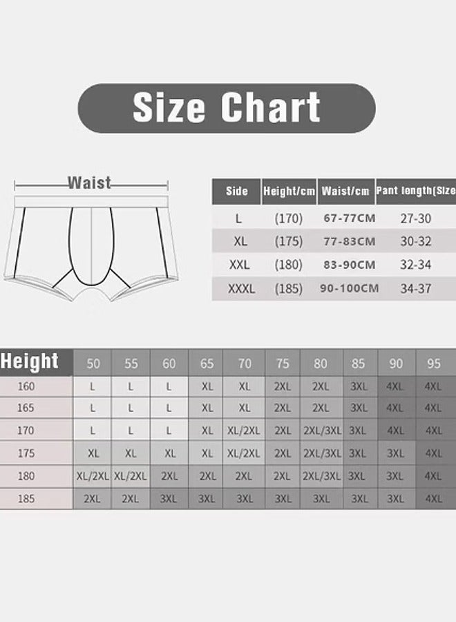 Set of 4 Men's 95% Cotton Shorts Breathable Soft Underwear Summer High Stretch Seamless Underwear  - Image 4
