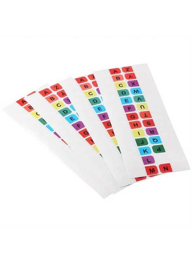 208 Pcs Self Adhesive Alphabet Sticky Tabs A Z Multicolor Transparent Style1 For Notebooks - Image 4