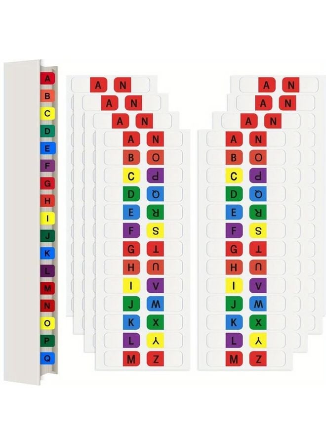 208 Pcs Self Adhesive Alphabet Sticky Tabs A Z Multicolor Transparent Style1 For Notebooks - Image 2