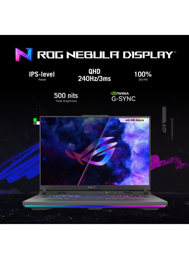 ASUS - ASUS ROG Strix G16 (2024) Gaming Laptop, 16 Nebula Display 16:10 QHD 240Hz, GeForce RTX 4060, Intel® Core i9-14900HX, 16GB DDR5-5600, 1TB PCIe SSD, Wi-Fi 6E, Windows 11, G614JVR-ES94 - Image 1