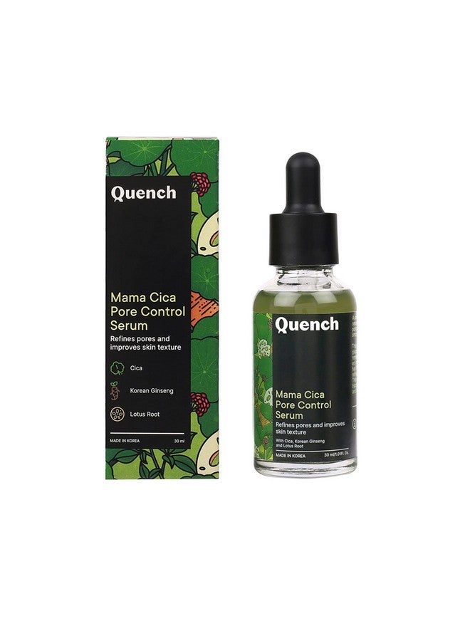 QUENCH BOTANICS Quench Mama Cica Pore Control Serum Refines Pores And Improves Skin Texture Cica Korean Ginseng And Lotus Root Korean Skin Care 30Ml  - Image 1