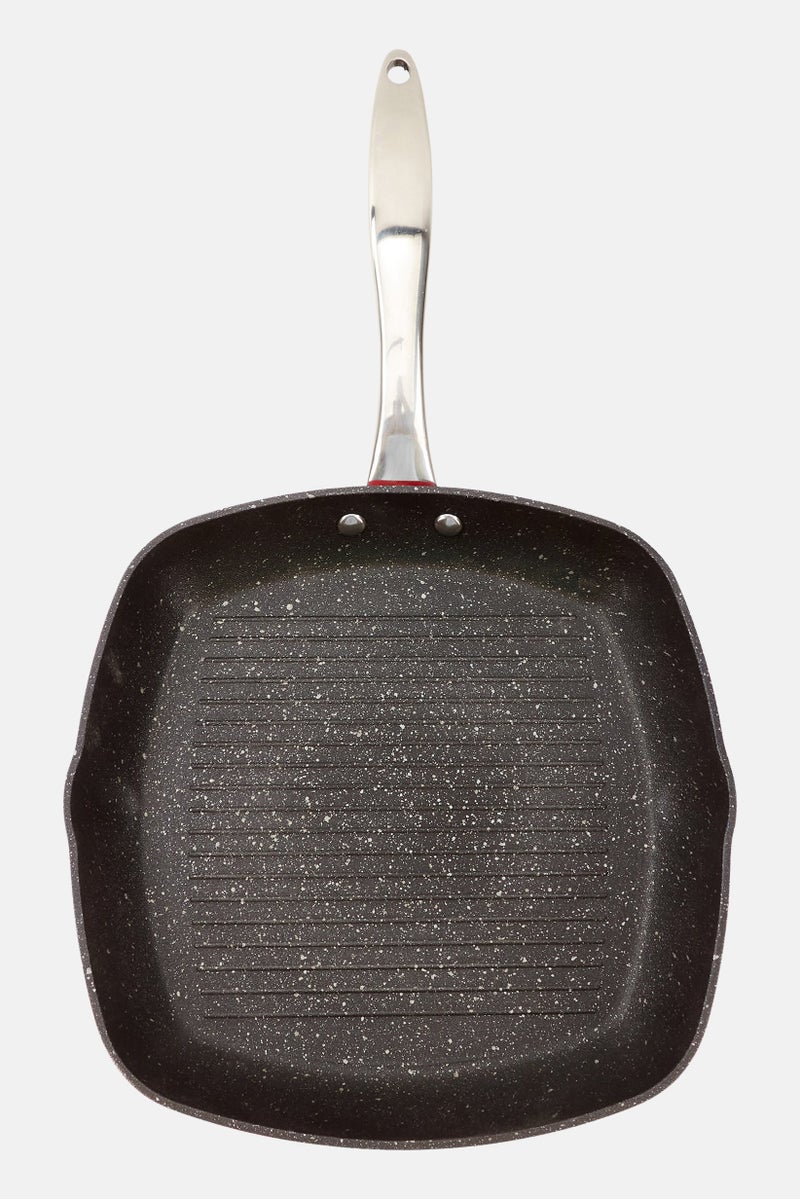 ibili Aluminium Rock Grill Pan 28 x 28 cm, Red  - Image 1