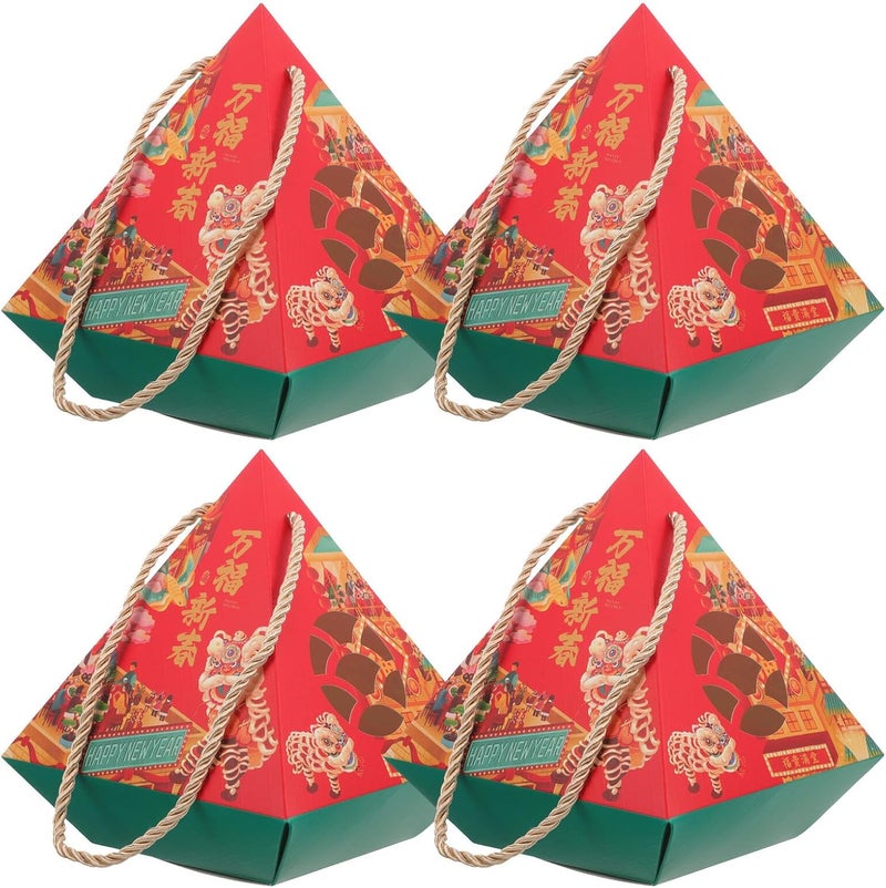 NUSITOU New Year Candy Packing Boxes 4pcs Set Cardboard Treat Boxes for Chinese New Year Party Favors Holiday Presents Packaging - Image 1
