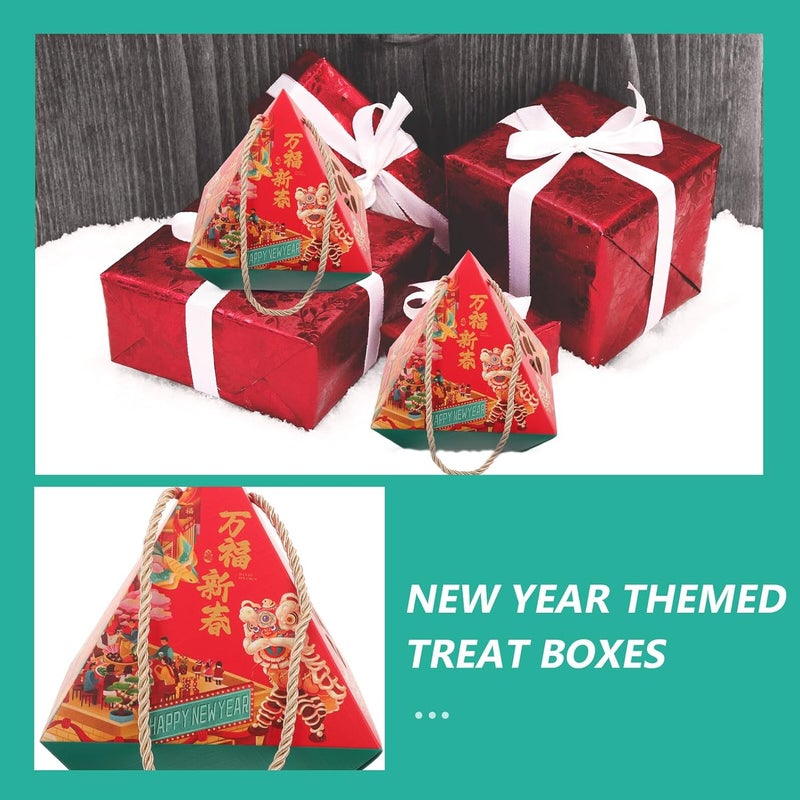 NUSITOU New Year Candy Packing Boxes 4pcs Set Cardboard Treat Boxes for Chinese New Year Party Favors Holiday Presents Packaging - Image 4