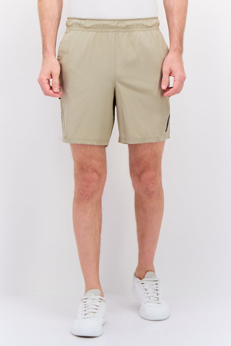 MOTION Men Sportswear Fit Training Shorts, Sky Khaki - Image 1