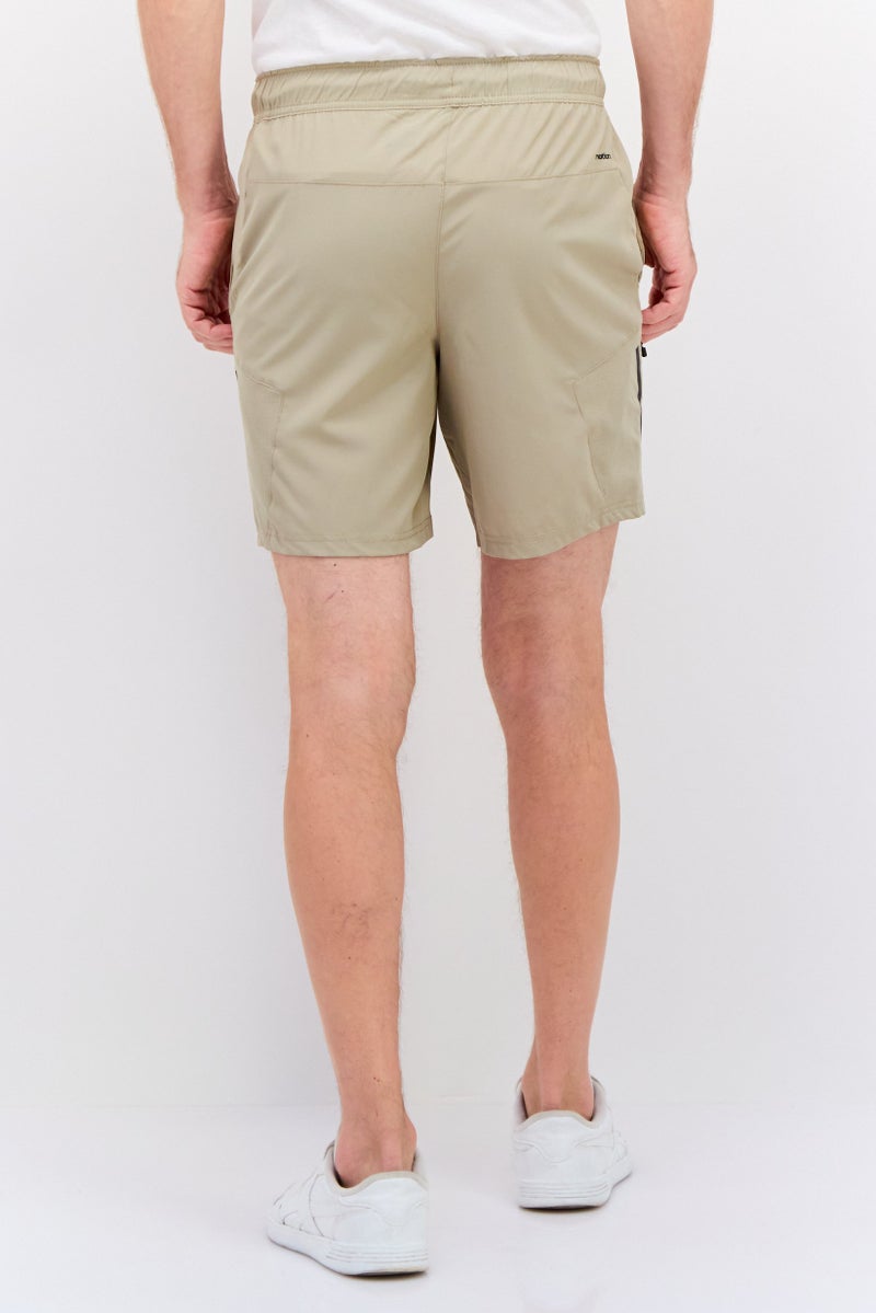 MOTION Men Sportswear Fit Training Shorts, Sky Khaki - Image 3