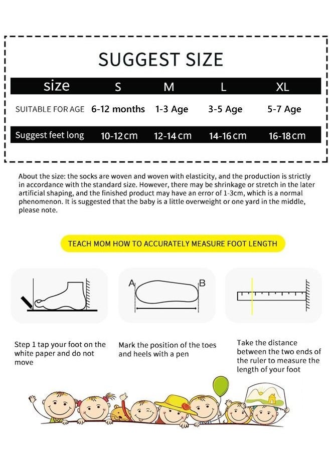 Generic 6 Pairs Of Cotton Non-Slip Striped Baby Socks for Boy's Socks Girl's Socks Black  - Image 5