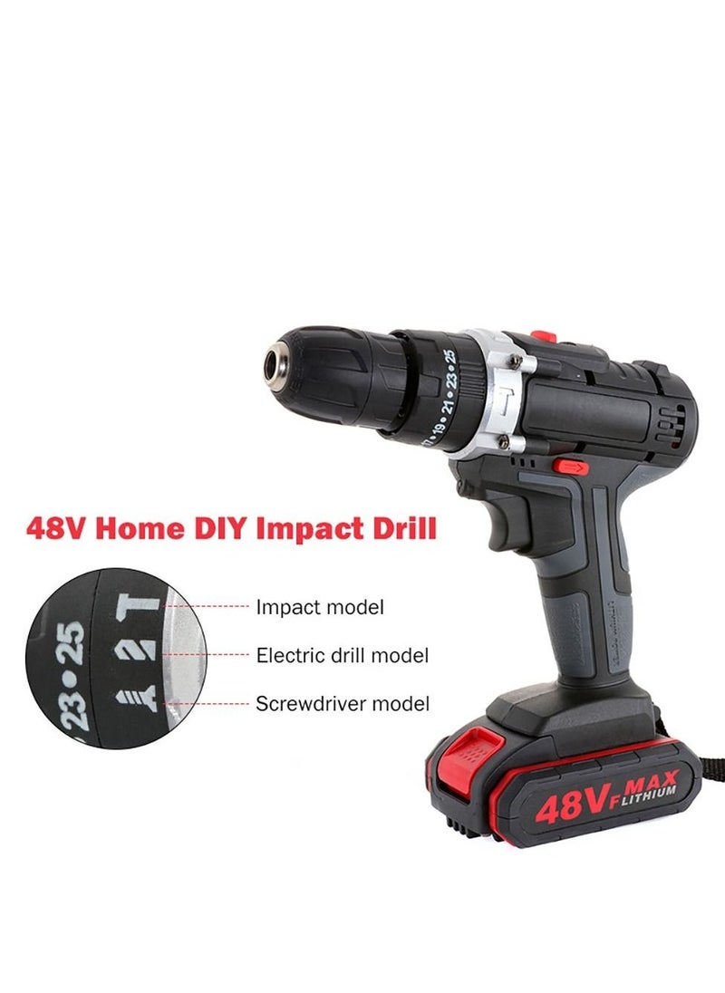 Arabest Double Speed Power Brushless Hand 48VF Impact Electric Drill Set Cordless Drill With Battery Tool  - Image 3