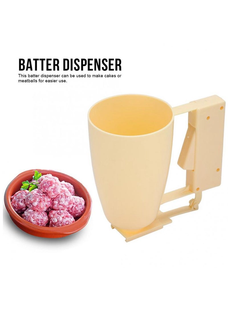 DubaiGallery - Handle Cake Making Helper Cup Pastry Batter Dispenser Meatball Mould Maker Loqumat Al Kadey Device Kitchen - Image 1