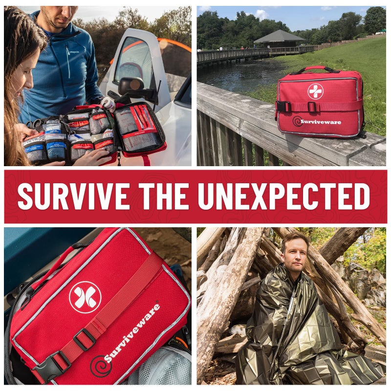 Surviveware 238 Pcs Comprehensive Premium Survival First Aid Kit - Medical Emergency Kit for Travel Camping Gear, Home Essentials & Outdoor Emergencies - Survival Kit - Image 5