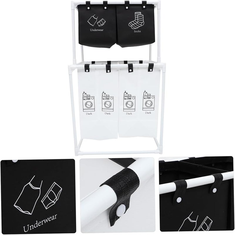 Large Capacity Laundry Hamper Basket with Stand Thick Storage Organizer for Dirty Clothes - Image 4