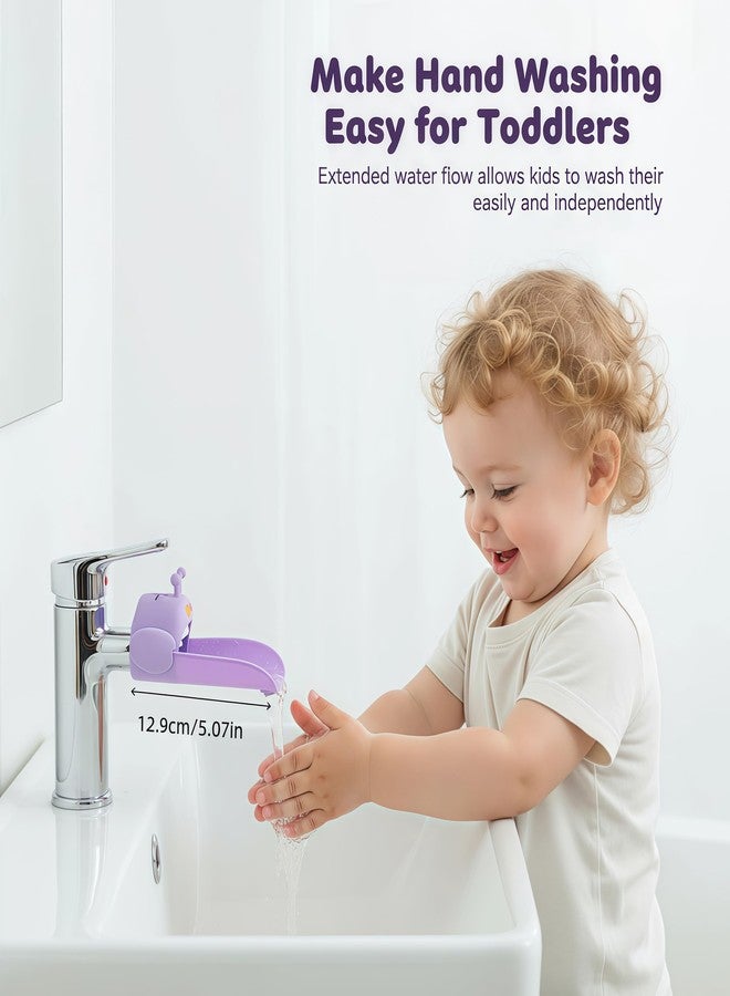 Yooreps 2 Pack Faucet Extender for Toddlers, Silicone Faucet Extender, Easy Install Sink Spout Extender for Kids Hand Washing Fits Standard and Gooseneck Faucet (Purple & Yellow) - Image 3