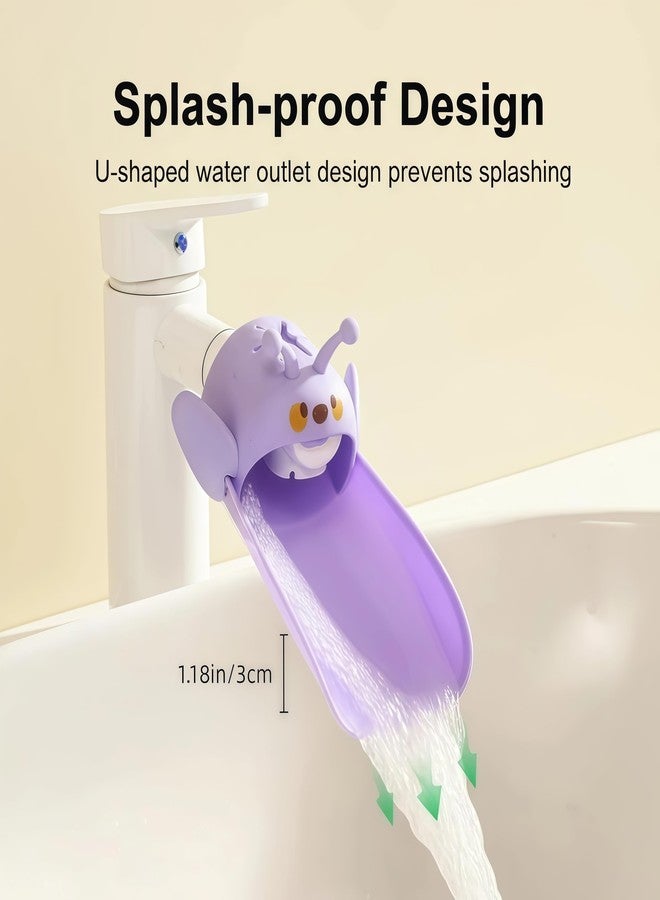 Yooreps 2 Pack Faucet Extender for Toddlers, Silicone Faucet Extender, Easy Install Sink Spout Extender for Kids Hand Washing Fits Standard and Gooseneck Faucet (Purple & Yellow) - Image 2