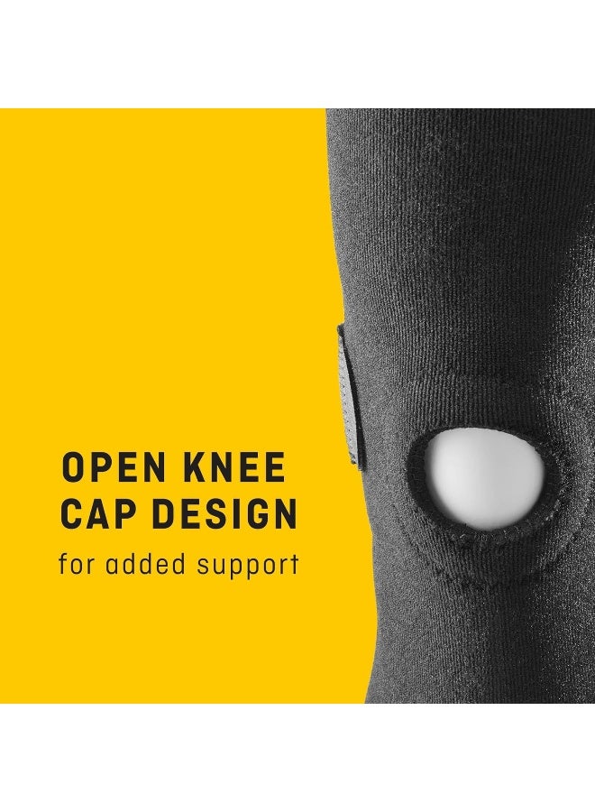 Futuro Sport Knee Support Adjustable size, 1 unit/pack | Dark Grey color | 09039ENR | Helps support injured knee | Moderate support | Knee Support - Image 5