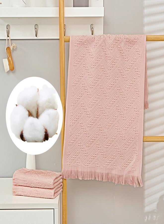 Vidroxin 4-Pack Luxury Decorative Cotton Hand Towels for Bathroom Super Absorbent with Jacquard Weave&Fringe - 13x29.1" Boho Hand Towel Set,Soft Face Towel for Boho Bathroom Decor Kitchen Hotel Spa Guest - Image 4