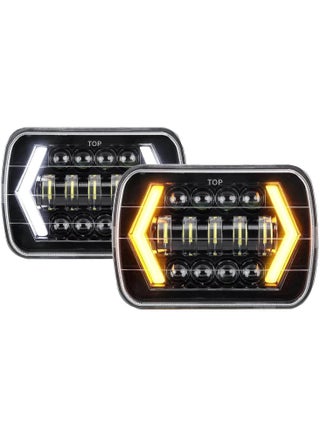 مصابيح أمامية LED مستطيلة مع إضاءة DRL، شعاع عالي ومنخفض، متوافقة مع سيارات [Car Brand] (مجموعة من 2) - pzsku/Z434F2E59E8C5ABD389ACZ/45/_/1735036251/553366b6-854c-43f5-ae5a-ff8c1eb84a34