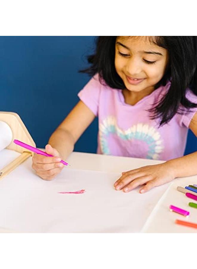 Melissa & Doug Wooden Tabletop Paper Roll Dispenser With White Bond 12 Inches - Image 2