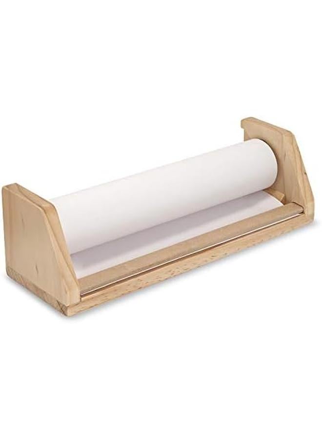 Melissa & Doug Wooden Tabletop Paper Roll Dispenser With White Bond 12 Inches - Image 3