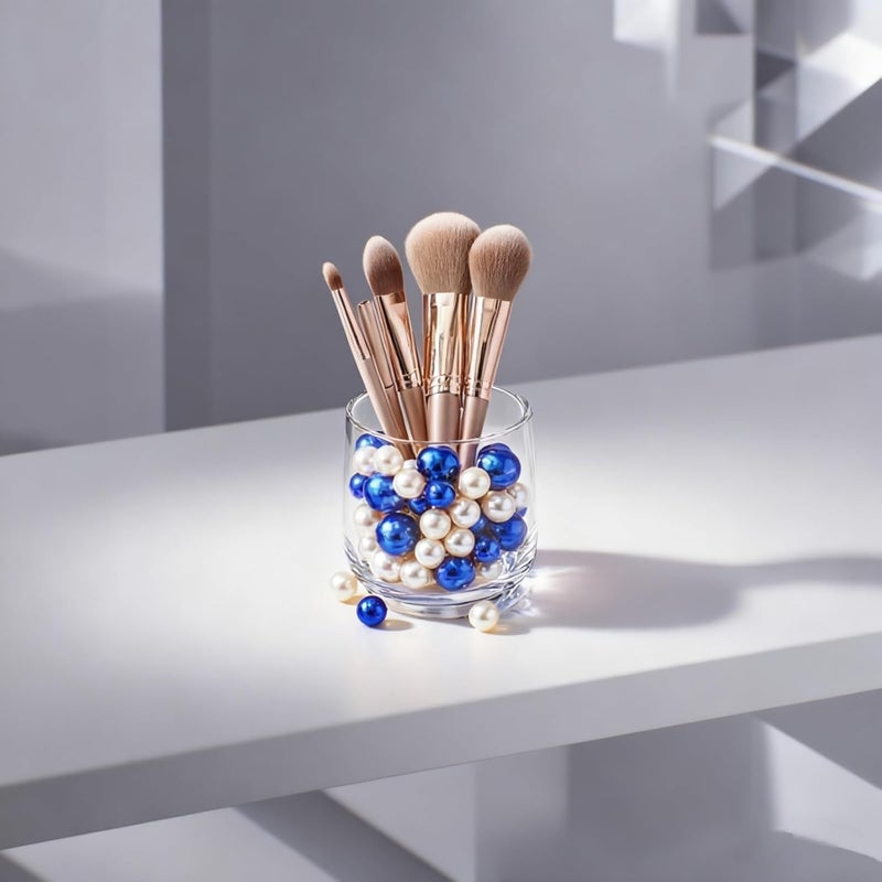 UDU 200 Pcs Vase Filler Pearl Beads No Hole Faux Polish Pearls for Centerpieces Vases Beads for vases Home Birthday Wedding Party Table Decor (Blue) - Image 5
