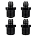 caqeg 6AN Male Flare to 12 NPT Pipe Fitting Adapter Aluminum Straight Black Pack of 4 - Image 2