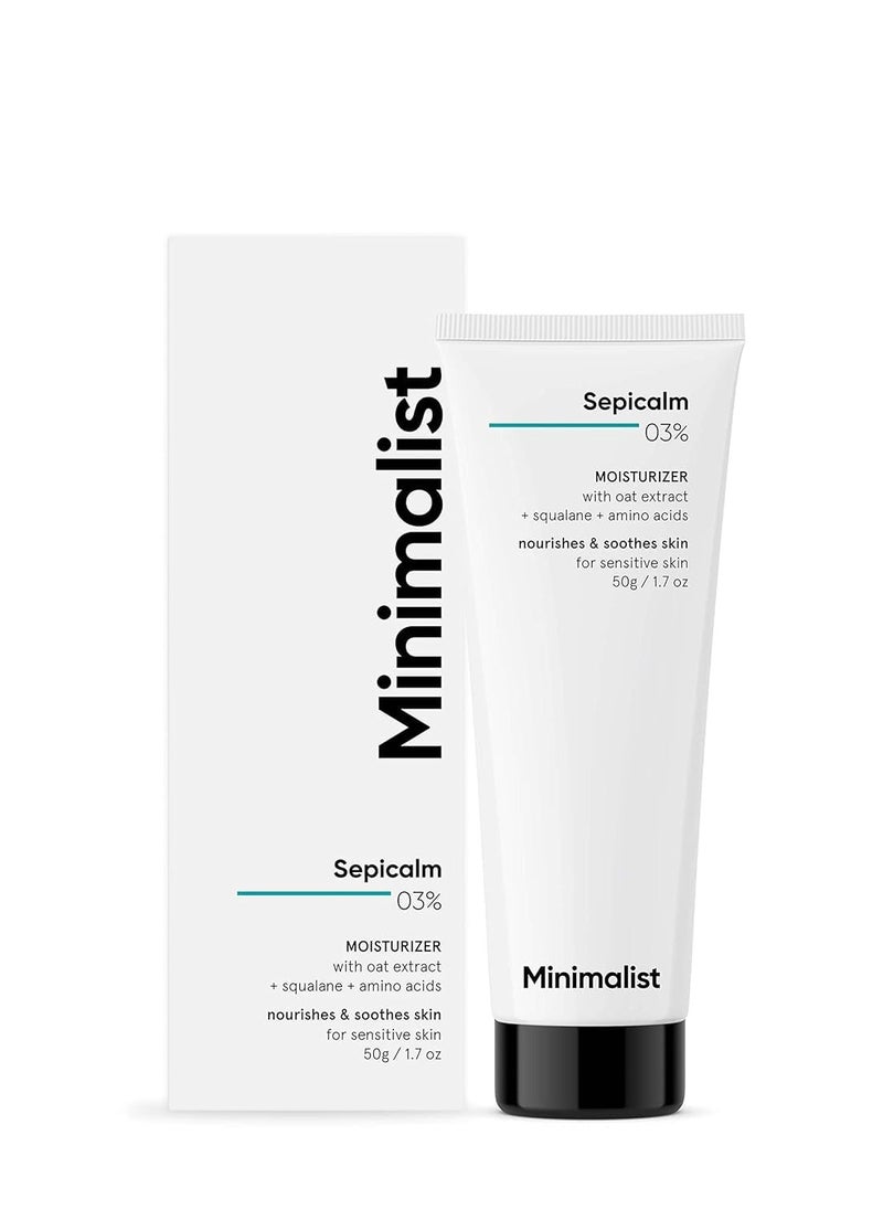 MINIMALIST Minimalist Sensitive Skin Face Moisturizer | Soothes Rosacea, Redness & Irritated Skin | With 3% Sepicalm for Acne Prone Skin | For Women & Men | 1.7 Oz / 50 gm  - Image 1