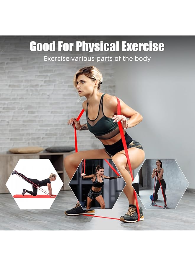 Omyoffice Resistance band Durable Highly Elastic Band Fitness Band Pull Up Exercise Band Heavy Duty Strength Workout Bands for gym Weightlifting Muscle Building CrossFit Yoga and Stretching. - Image 4