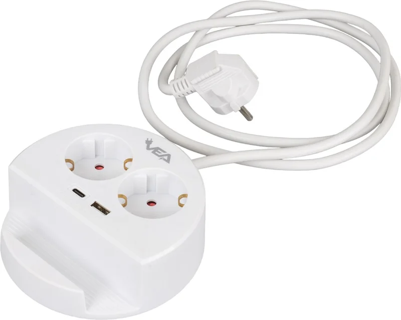 AYT Vea VE-G1102C 2-Phone Stand with Holder Socket, USB Li Type-C Input Extension Cable 1.5 Meters