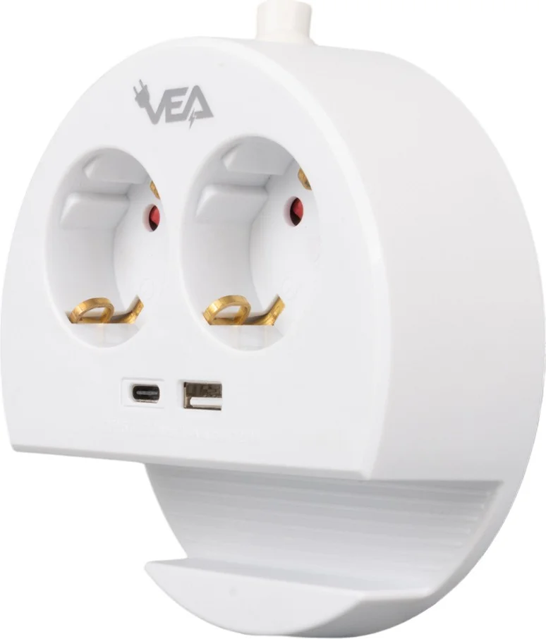 AYT Vea VE-G1102C 2-Phone Stand with Holder Socket, USB Li Type-C Input Extension Cable 1.5 Meters