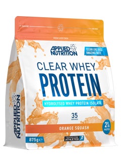Applied Nutrition Applied Nutrition Clear Whey Isolate - مسحوق بروتين مصل اللبن المعزول، مسحوق بروتين منعش عالي الجودة، نكهات عصير الفاكهة (القرع البرتقالي) (875 جرام - 35 وجبة)  - Image 1