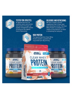 Applied Nutrition Applied Nutrition Clear Whey Isolate - مسحوق بروتين مصل اللبن المعزول، مسحوق بروتين منعش عالي الجودة، نكهات عصير الفاكهة (القرع البرتقالي) (875 جرام - 35 وجبة)  - Image 2
