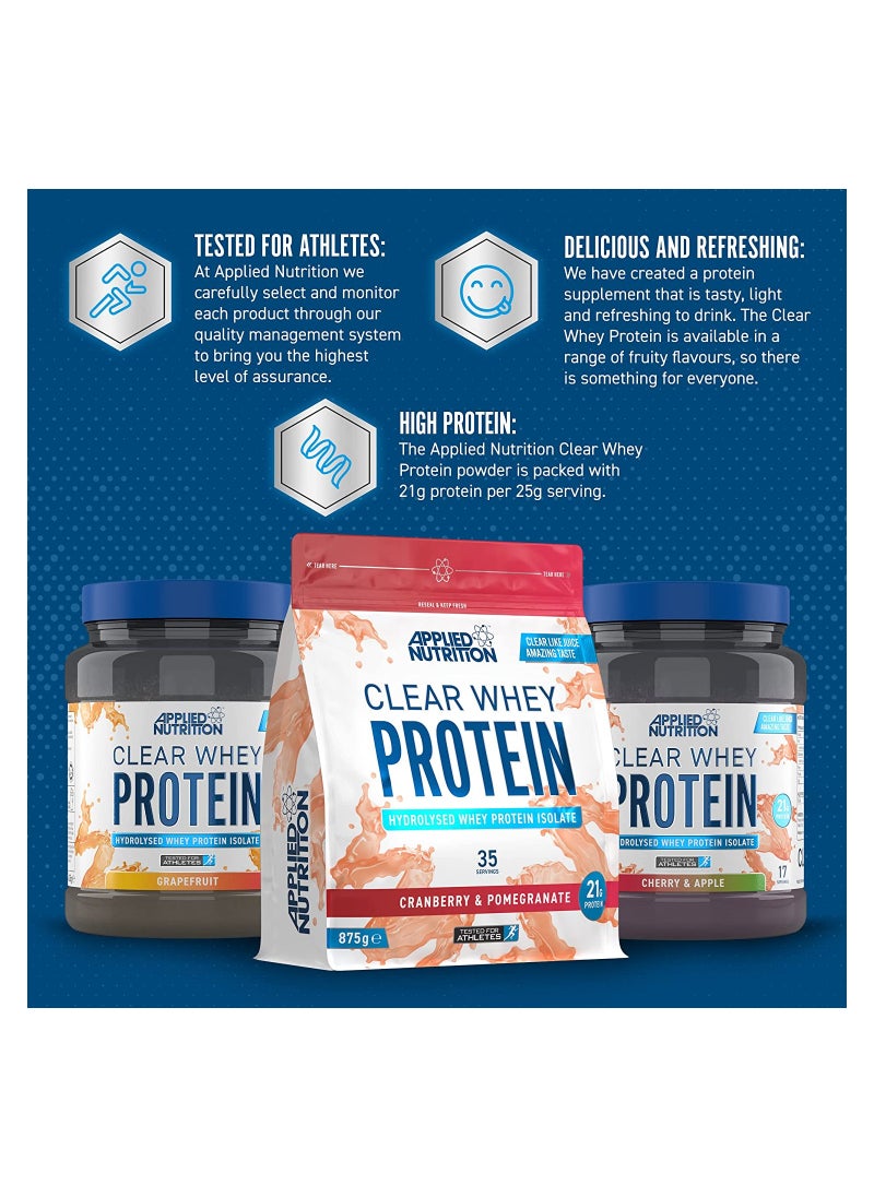 Applied Nutrition Applied Nutrition Clear Whey Isolate - Whey Protein Isolate, Refreshing High Protein Powder, Fruit Juice Style Flavours (Orange Squash) (875g - 35 Servings)  - Image 2