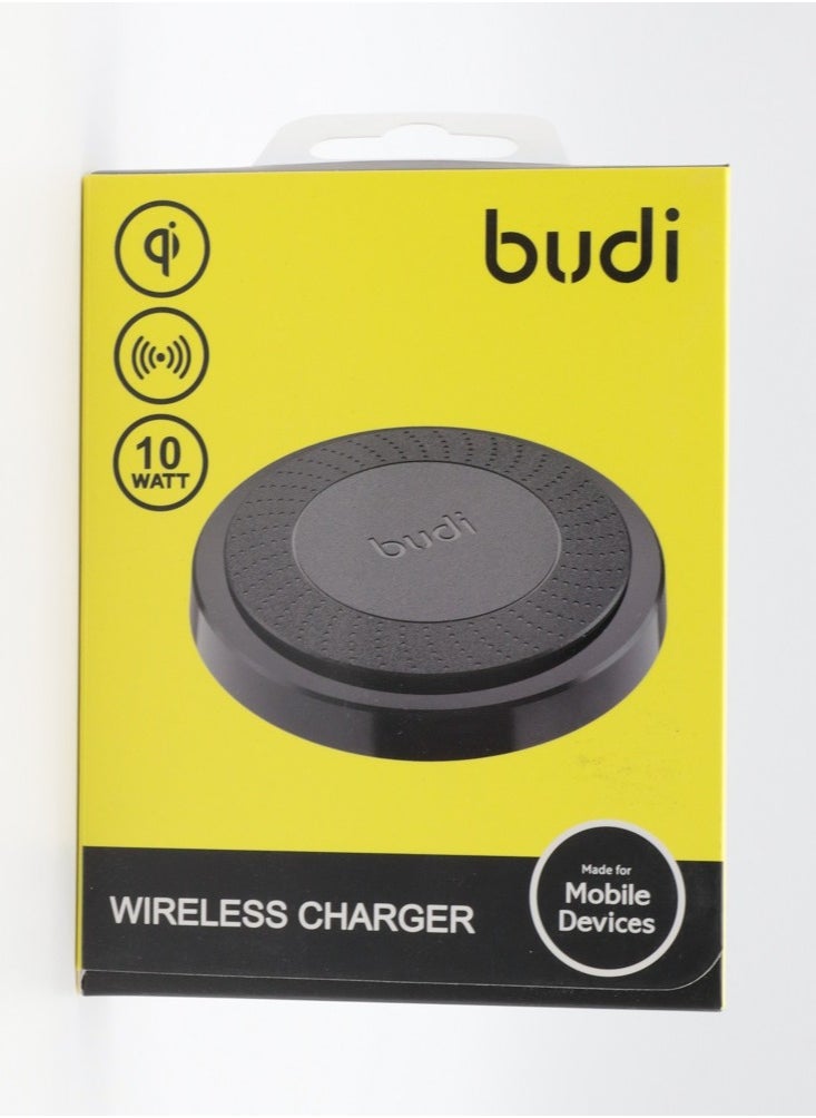 budi 10 WATT Metal Wireless Charger Black Color  - Image 5