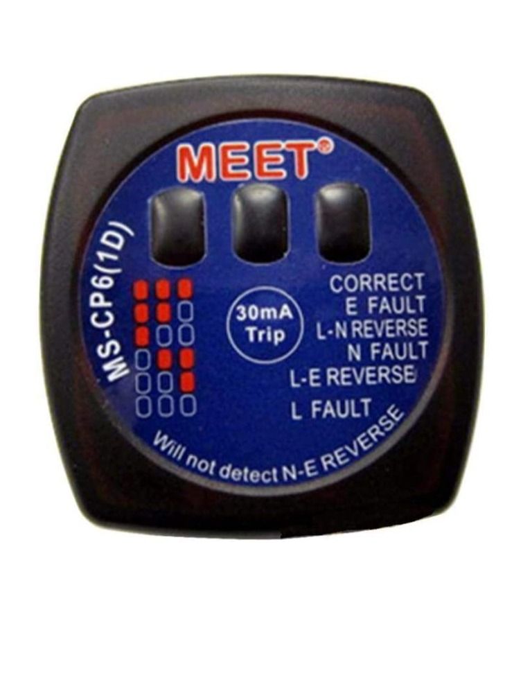 MEET 13amp Socket Tester with ELCB Trip Tester 30mA Trip MS-CP6(1D) - Image 2