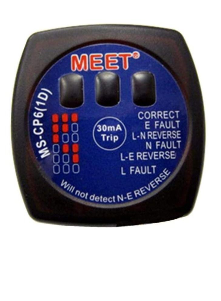 MEET 13amp Socket Tester with ELCB Trip Tester 30mA Trip MS-CP6(1D) - Image 3