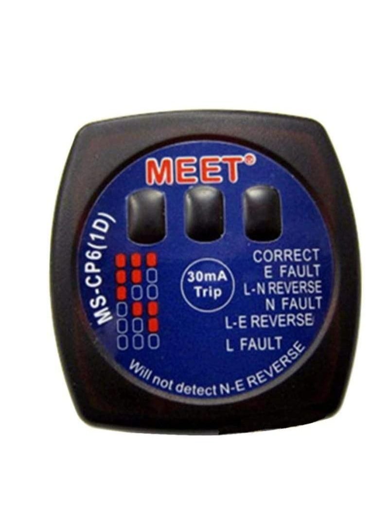 MEET 13amp Socket Tester with ELCB Trip Tester 30mA Trip MS-CP6(1D) - Image 1