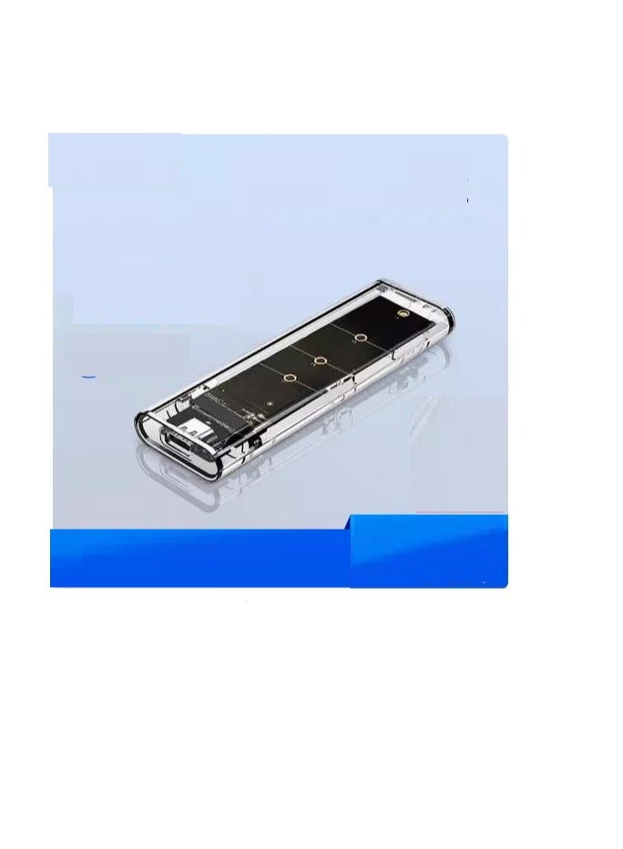 Transparent m.2 SSD enclosure SATA/NVME dual protocol NGFF to USB3.1 high speed hard disk enclosure reader with internal hard drive NVMe 128GB - Image 3