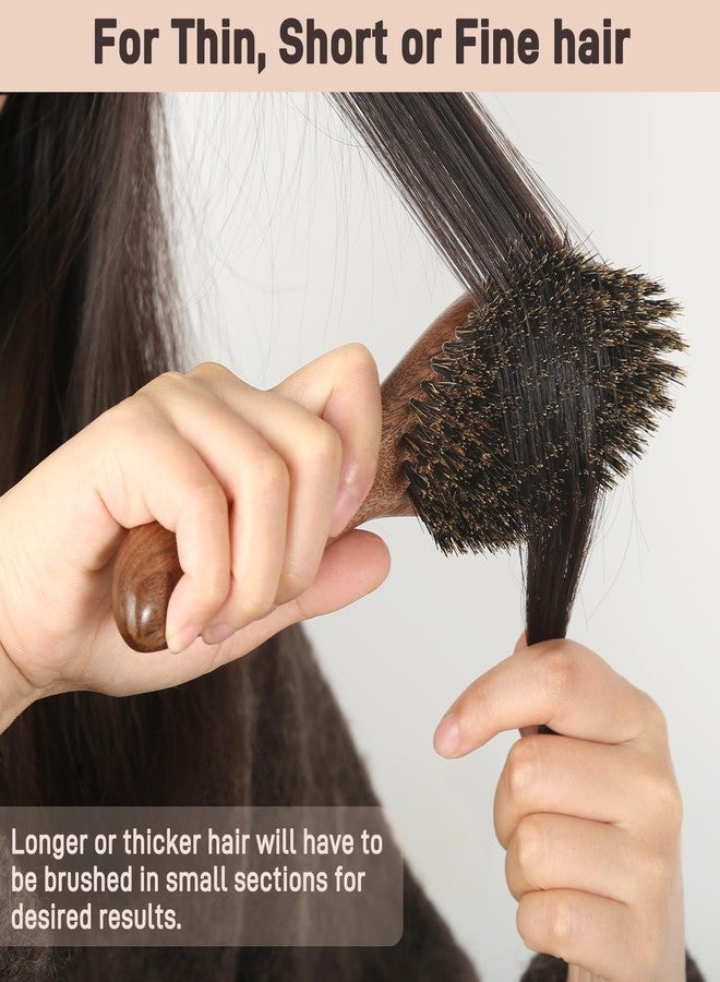 BESTOOL Hair Brush,Natural Walnut Wood & Boar Bristle Hair Brushes for Women Men and Kids to Enhance Shine and Texture,Slick Back Hairbrush for Thin,Fine and Medium Hair - Image 4