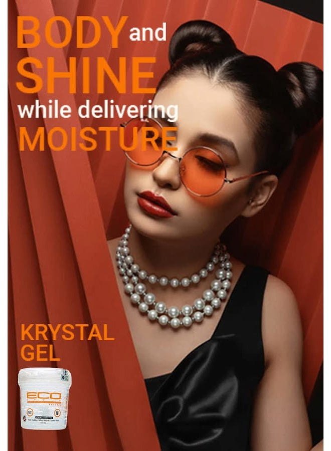 Eco Style Ecoco Eco Style Hair Gel Krystal - Strong Hold - Ideal For Any Hair Type And Color - Adds Body And Shine To All Styles - Weightless - Moisturizes And Help Maintain Healthy Hair - Non-Flaking - 16 Oz - Image 5