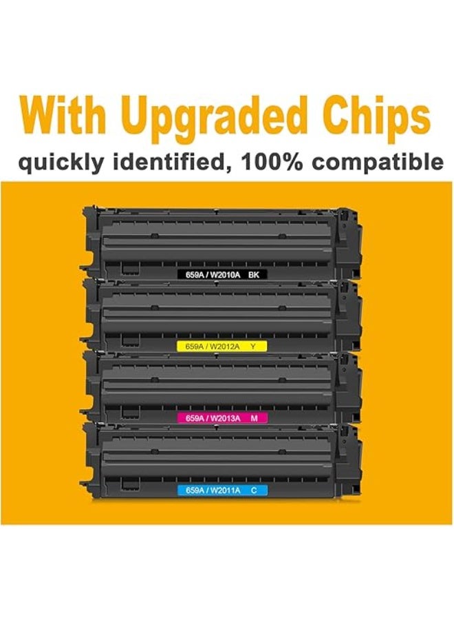 Terabyte 659A Set Toner Cartridge Replacement For Color Enterprise M856dn, M776dn, Color Enterprise Flow MFP M776z, M776zs (W2010A Black, W2011A Cyan, W2012A Yellow, W2013A Magenta) - Image 2