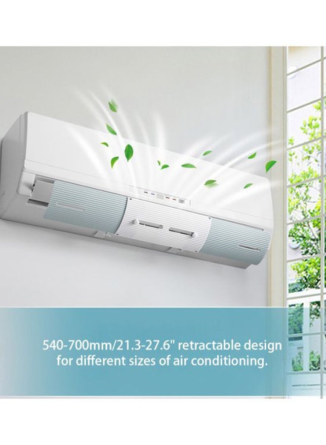 NIBEMINENT Retractable Air Conditioner Deflector Blue/White - Image 2